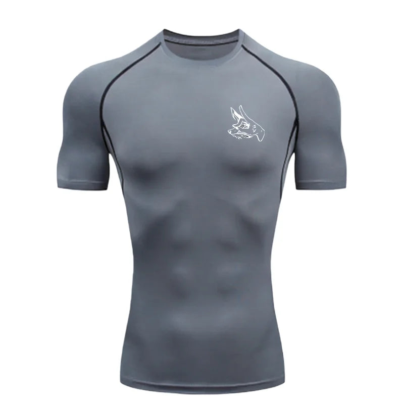 Men's "Fox Head" 2026 Compression Shirt – Premium Athletic Rash Guard for Training & Fitness