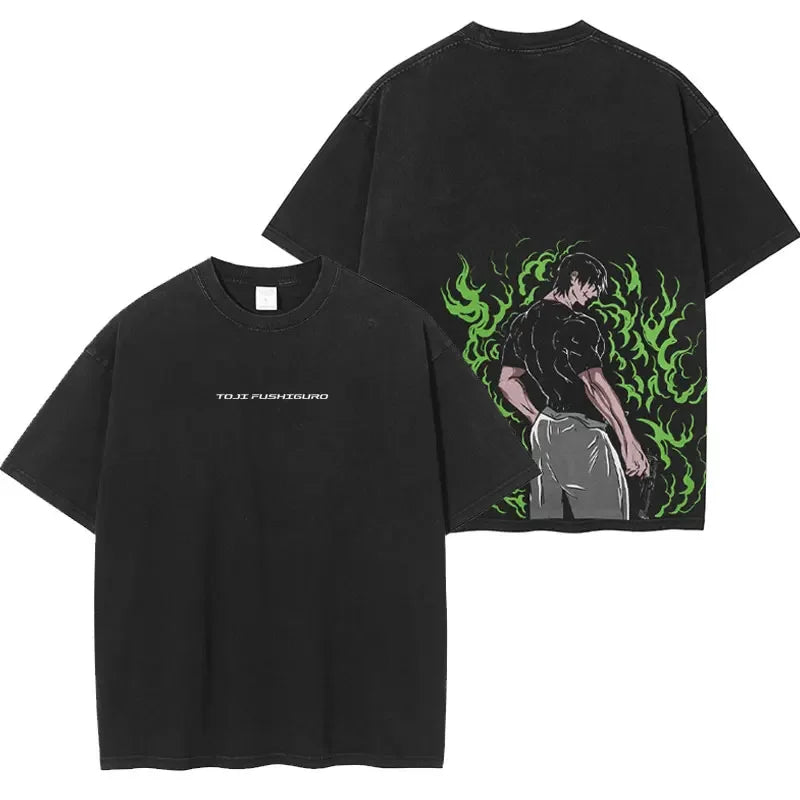 Official Jujutsu Kaisen "Choso" Retro Black T-Shirt – Premium 100% Cotton Washed Tee