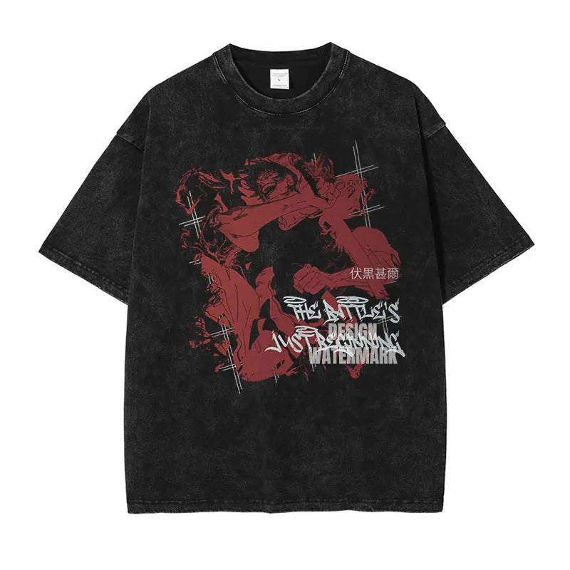 Official Bandai Jujutsu Kaisen "Itadori Yuuji" Vintage Washed T-Shirt – Premium Anime Streetwear