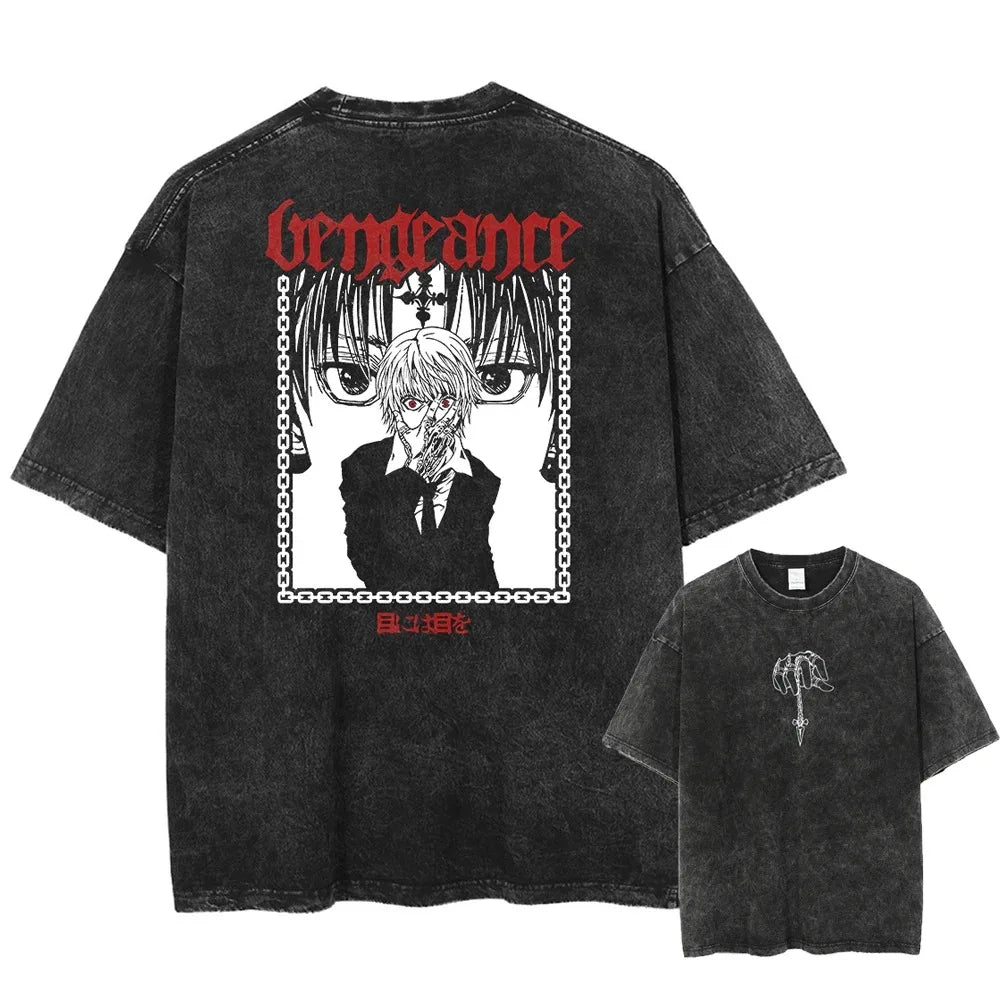 Official Hunter x Hunter "Killua & Gon" Vintage Washed T-Shirt – Premium Oversized Cotton Tee