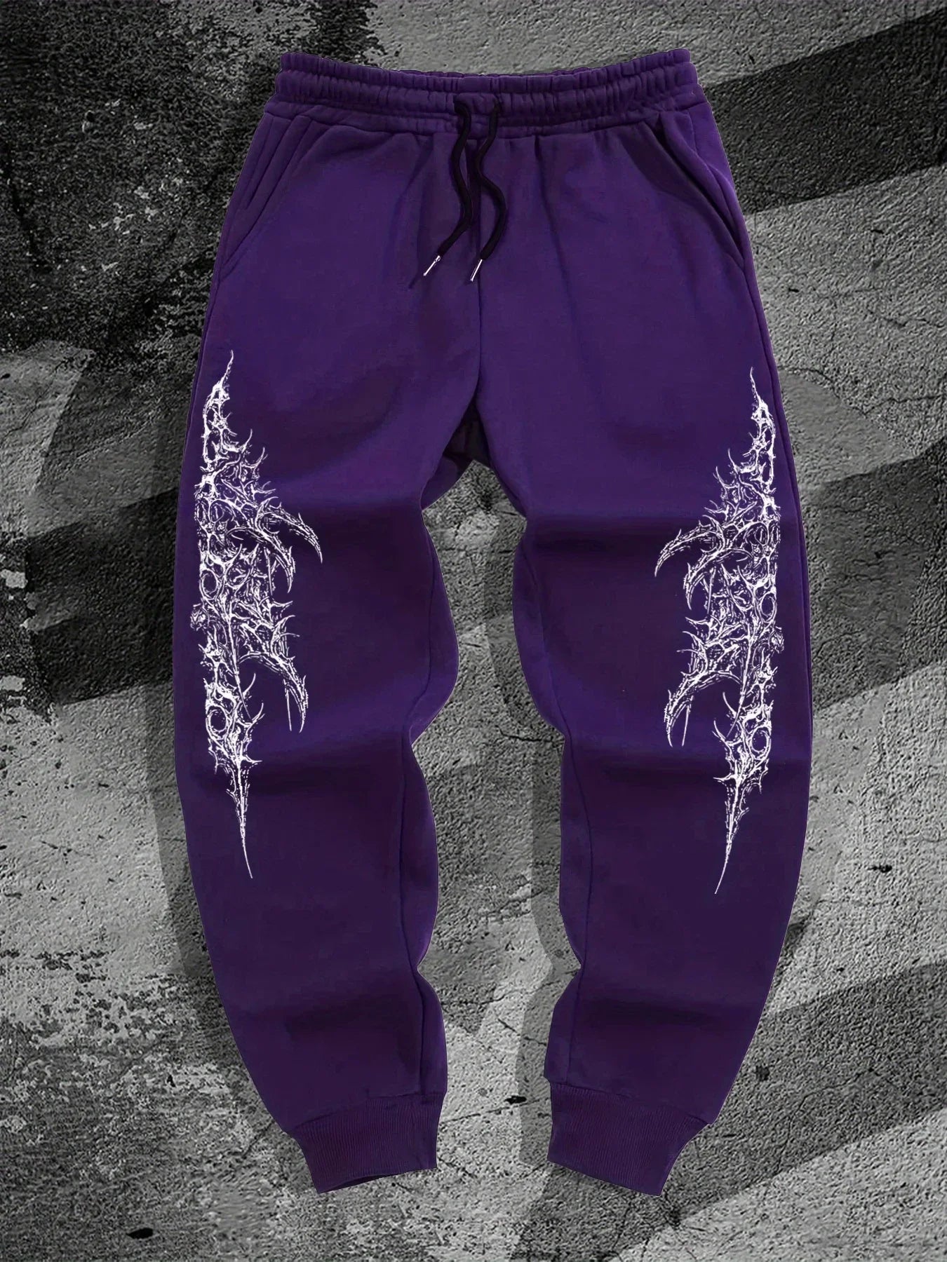 Men's "Urban Goth" Casual Joggers – Breathable Daily Streetwear Pants