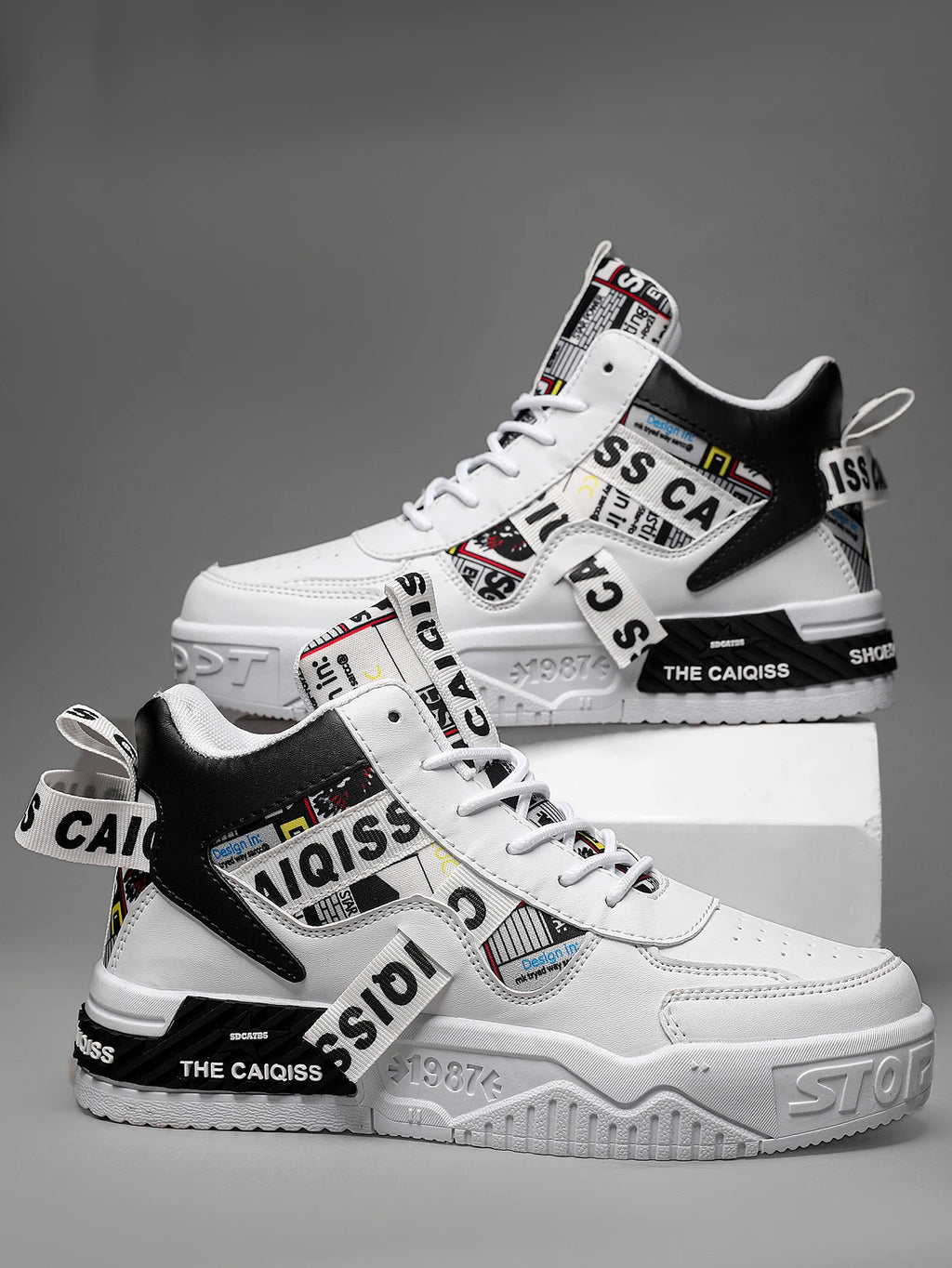 Men's "Cloud-Walk" Ultra-Light Skateboard Shoes – Breathable High-Elasticity Urban Sneakers
