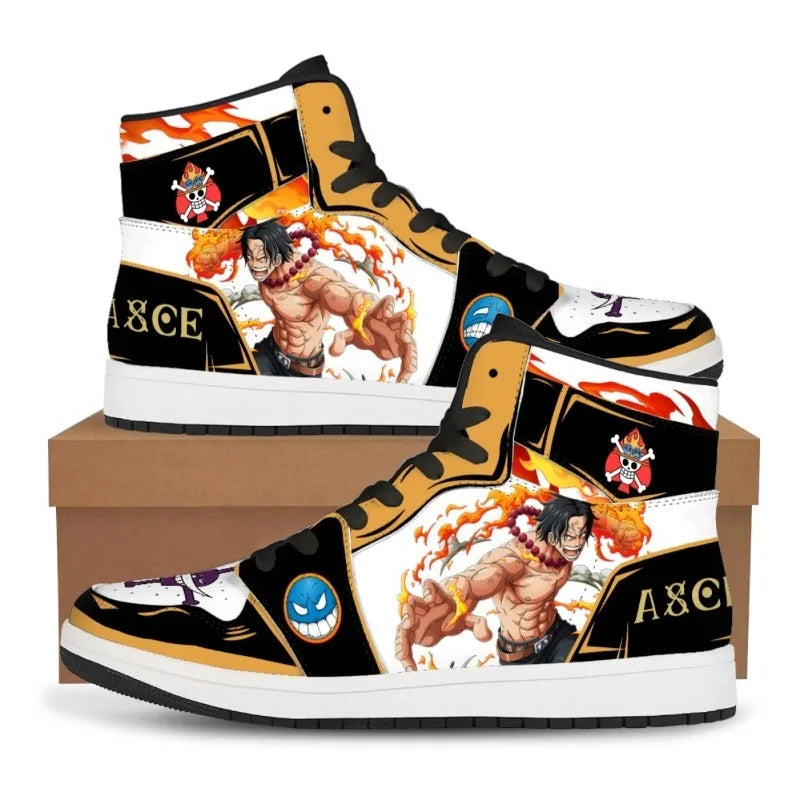 Official Bandai "One Piece: Luffy & Zoro" Sneakers – Premium Anime Casual Board Shoes