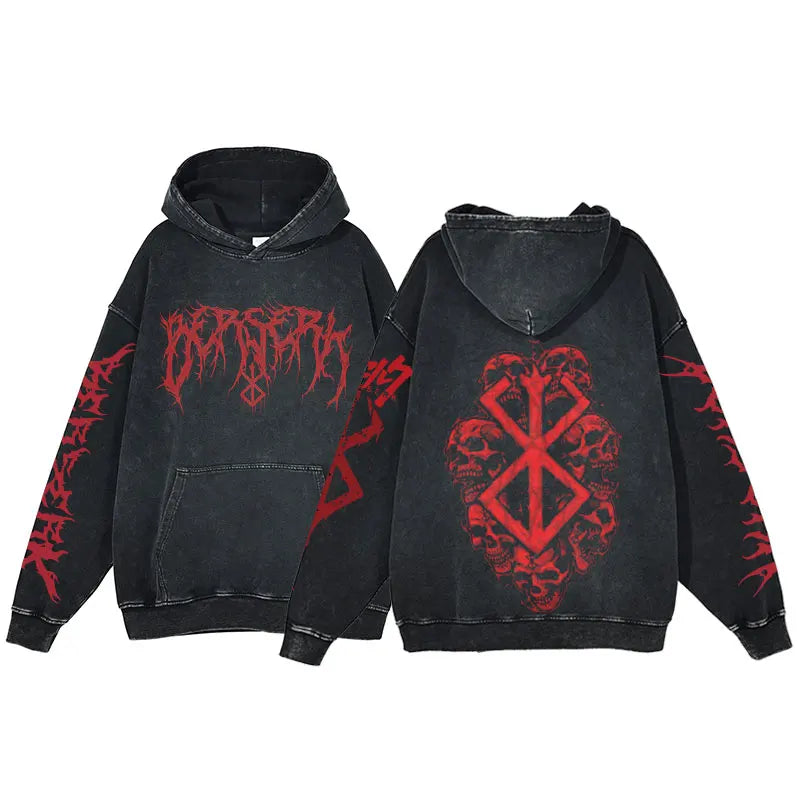 Premium 100% Cotton Gothic Hoodie – Heavyweight Minimalist Sweatshirt for Men & Women