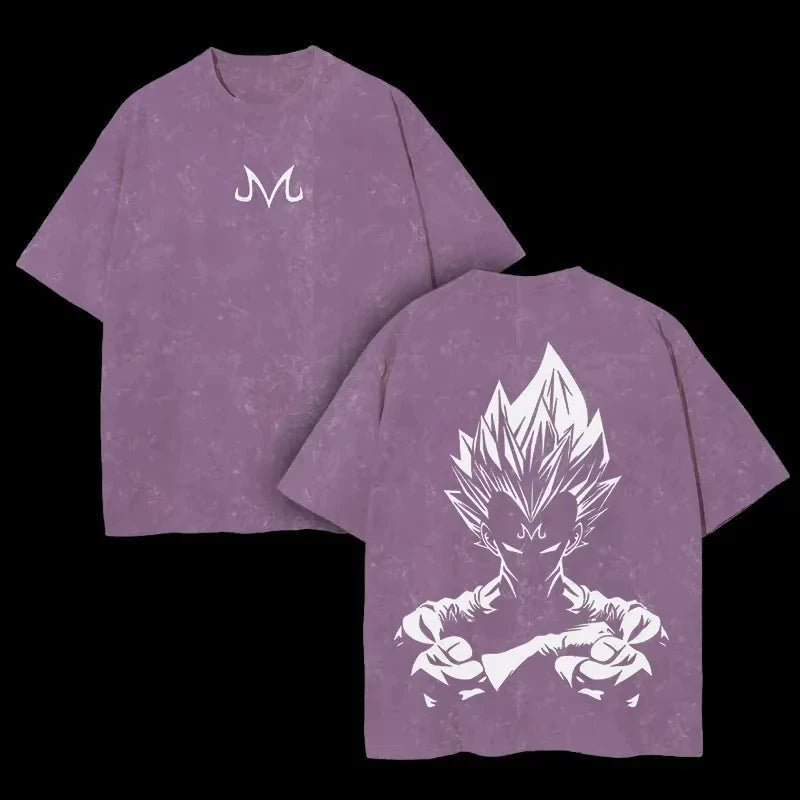 Official Bandai "Vegeta" Vintage Washed T-Shirt – Premium 100% Cotton Anime Streetwear
