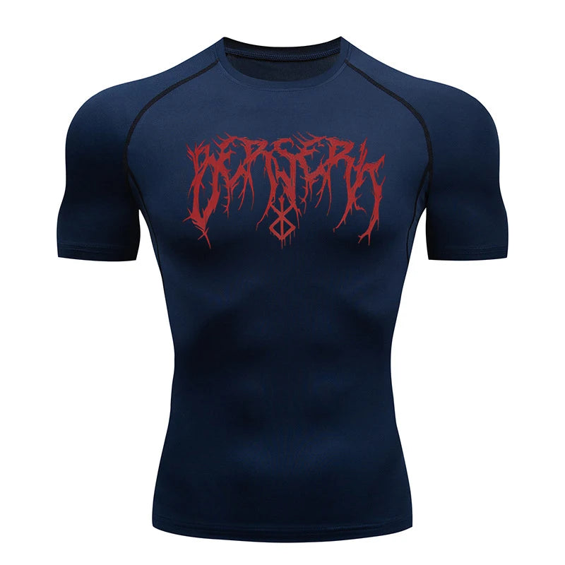 "LAMLKKY" Berserk "Guts" Compression Shirt – Premium Anime Gym Rash Guard