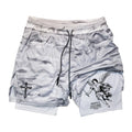 "Street Ninjas" Angel Cross 2-in-1 Performance Shorts – Quick-Dry Athletic Shorts with Phone Pocket