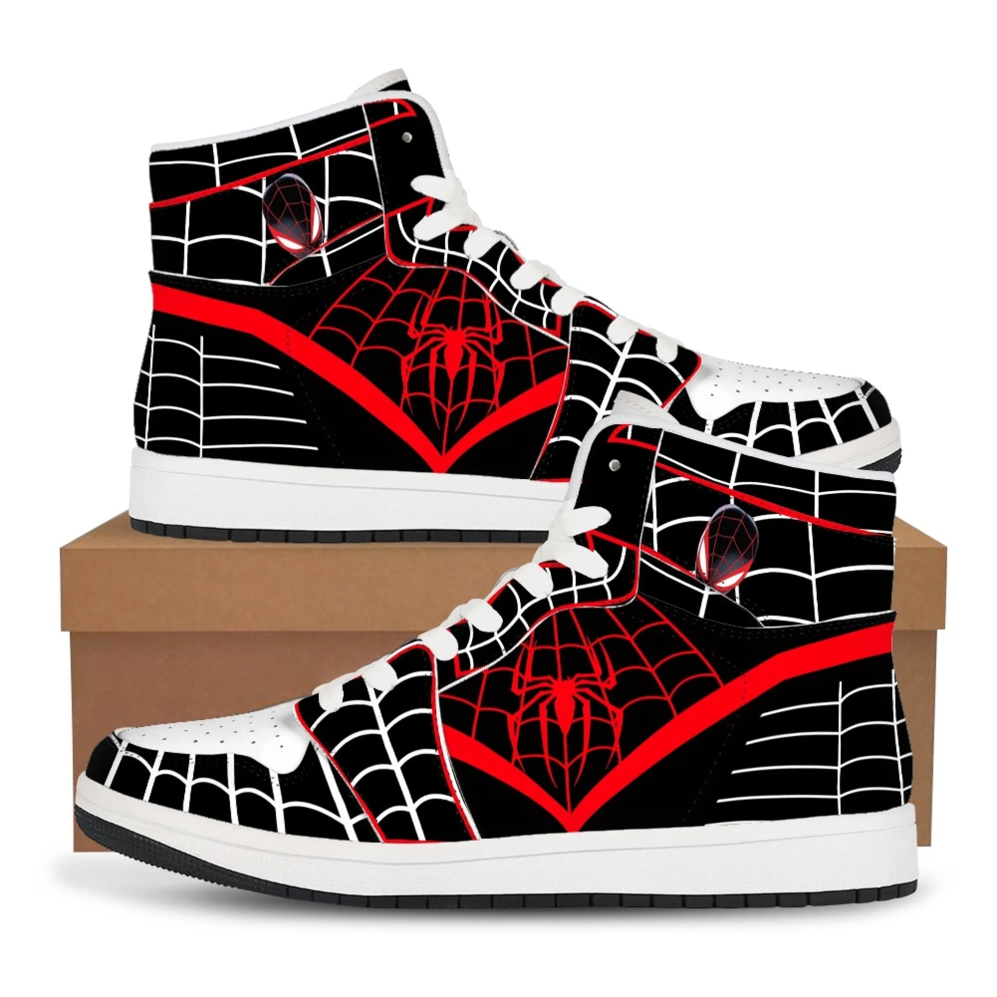 Official Bandai "Spider-Man" High-Top Sneakers – Premium Anime Style Basketball Shoes