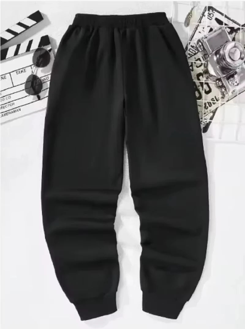 Men's & Women's "American Campus" Fleece Joggers – Premium Letter Print Sweatpants
