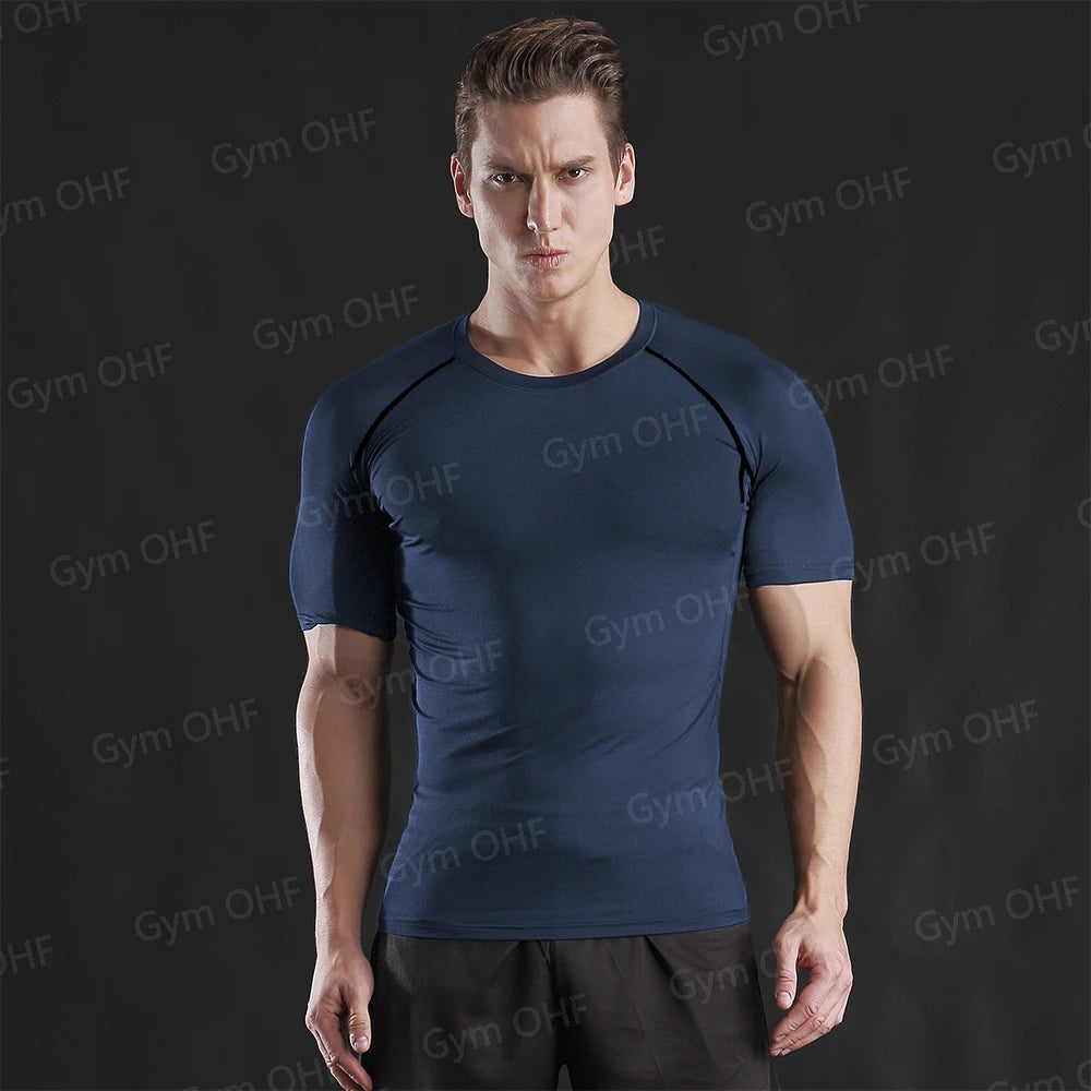 Men's "Heroic Spirit" Anime 2-in-1 Fitness Set – Compression Tee & Double-Deck Shorts