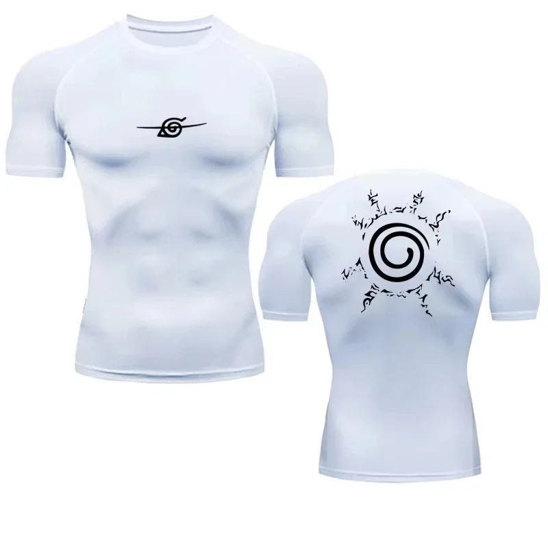 Men's "Anime Essence" Pure Cotton Compression Tee – Premium 2026 Fitness Top