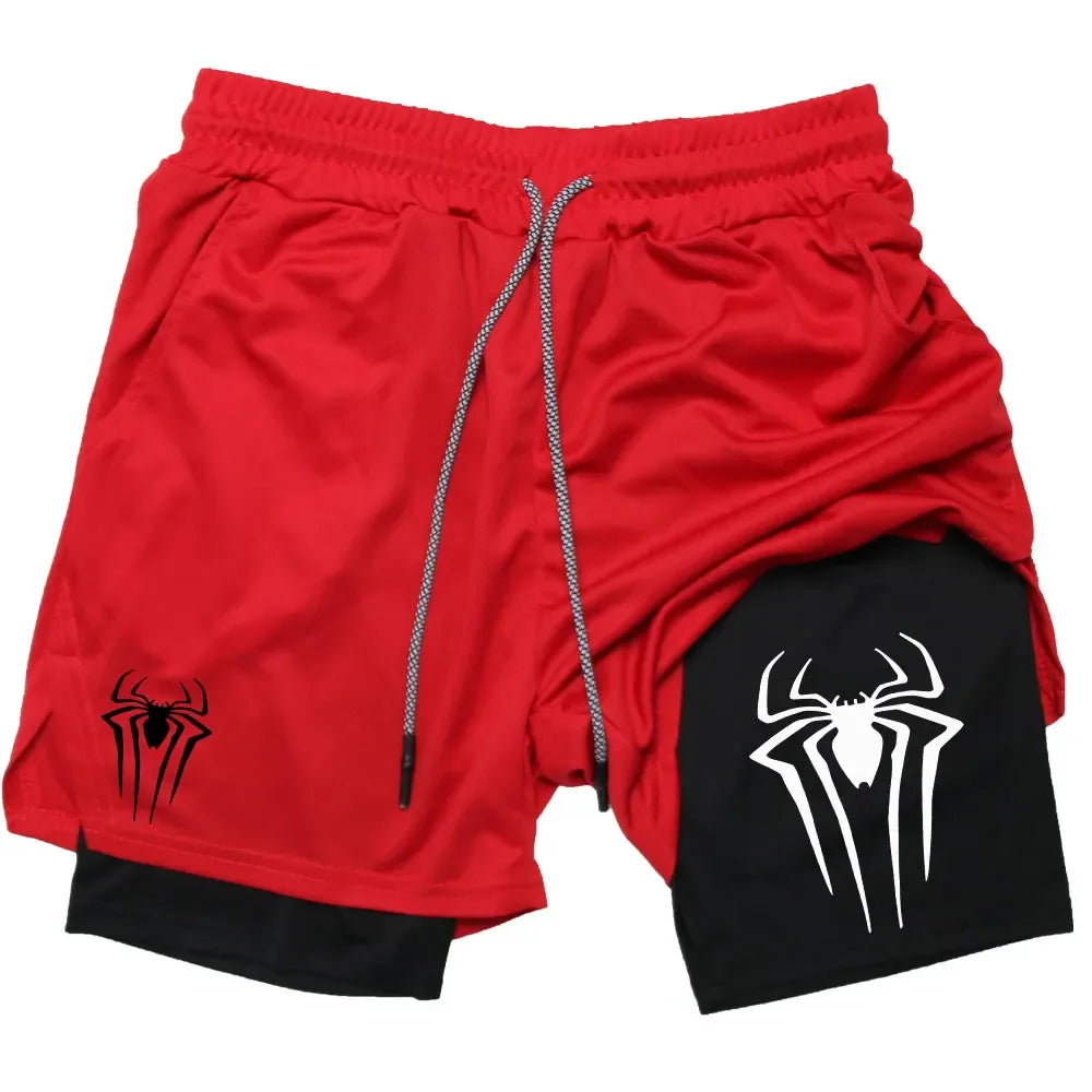 Men's "Spider Web" Y2K Compression Set – Premium Gym T-Shirt & Performance Shorts