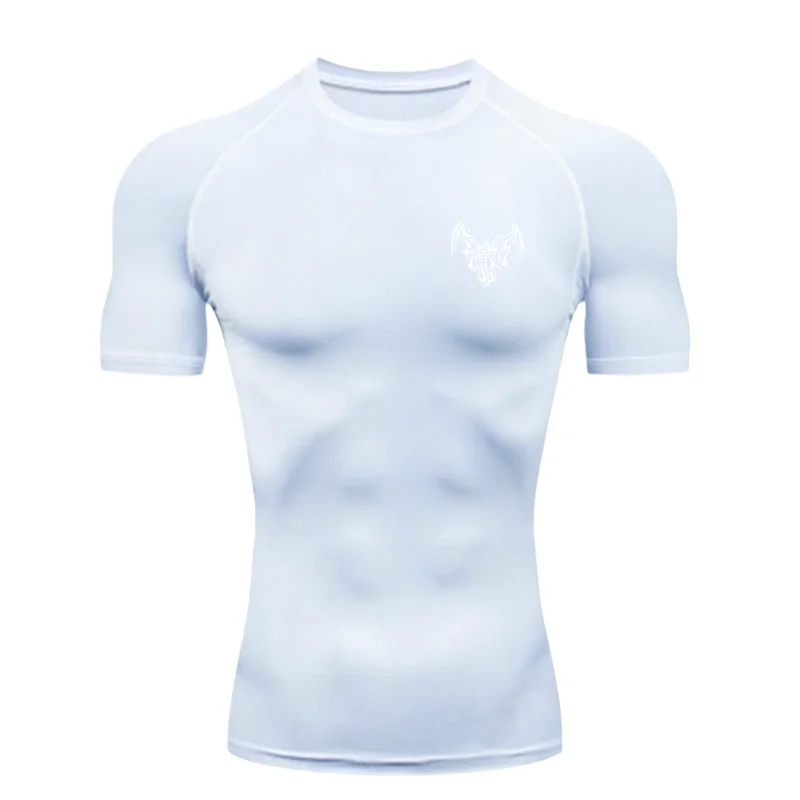 Men's "Fallen Angel" 2026 Compression Shirt – Premium Athletic Rash Guard for Training & Fitness