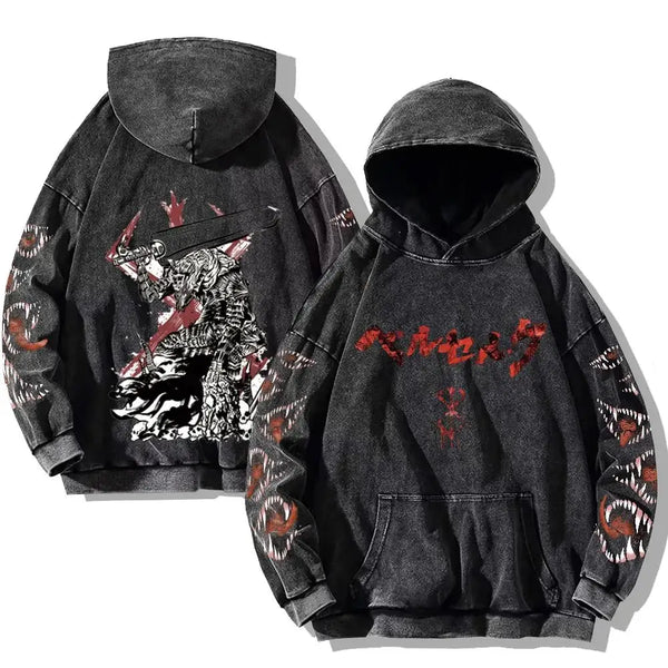 Official Berserk "Guts" Graphic Hoodie – Premium 100% Cotton Anime Sweatshirt