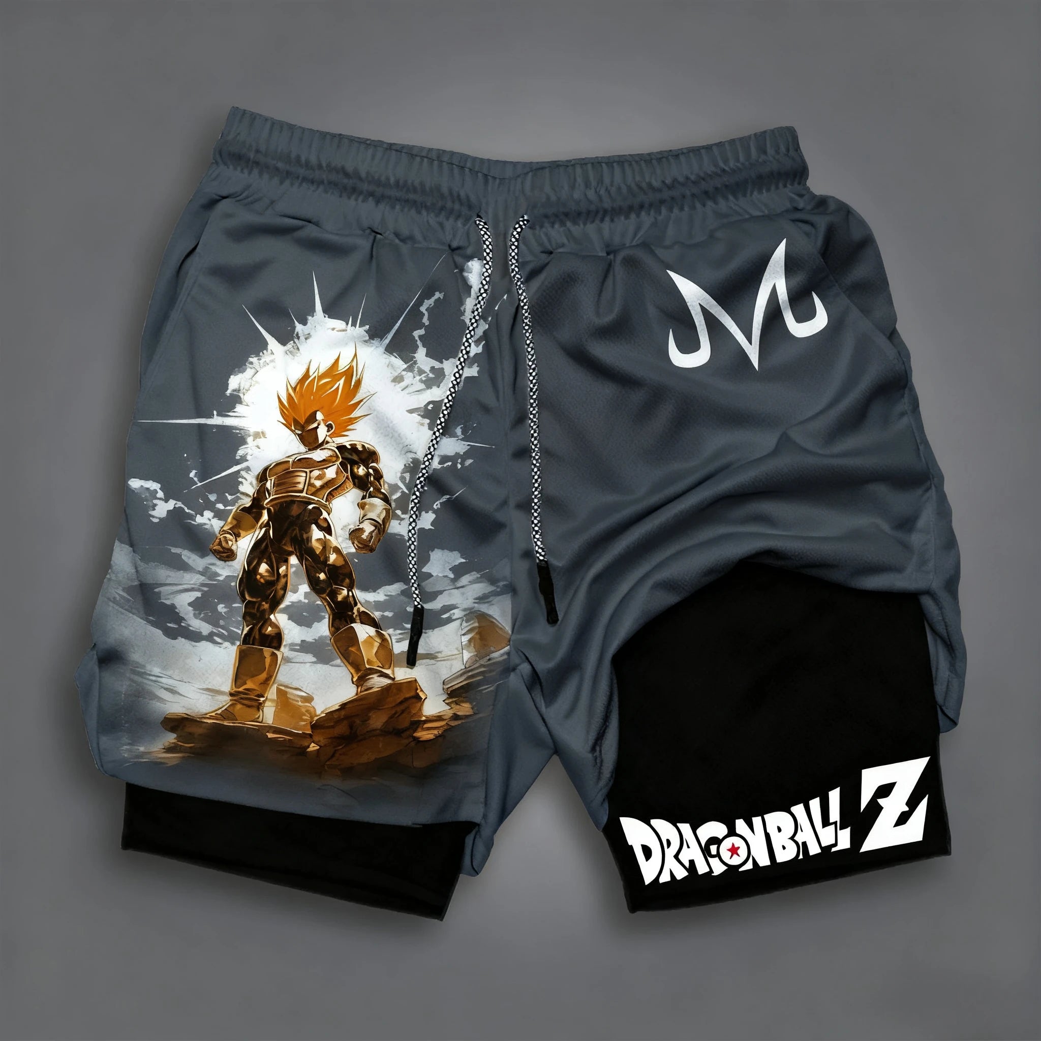 Official Dragon Ball Anime 2-in-1 Athletic Shorts – Premium Y2K Style Fitness Wear