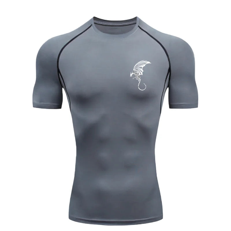 Men's "Black Dragon" 2026 Compression Shirt – Premium Athletic Training Tee